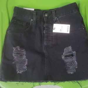 Forever 21 black mini jean skirt